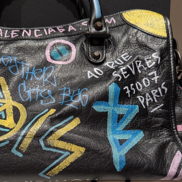 Balenciaga Black Graffiti Classic City Bag - Limited Edition- RARE - Picture 2 of 16
